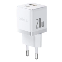 Baseus Palm 20W USB-C USB-A Wandladegerät - Weiß