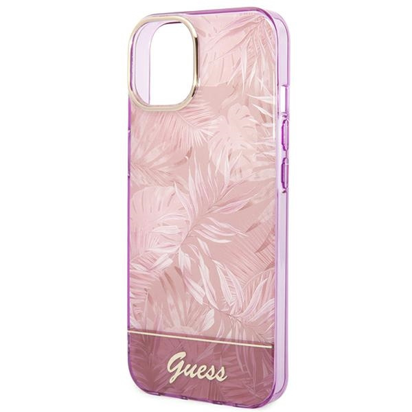 Guess GUHCP14MHGJGHP iPhone 14 Plus 6.7" pink/pink hardcase Jungle Collection
