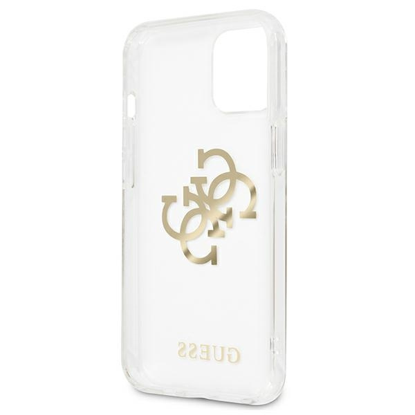 Puzdro GUESS Apple iPhone 13 Mini 4G Gold Charms Collection Clear Hardcase