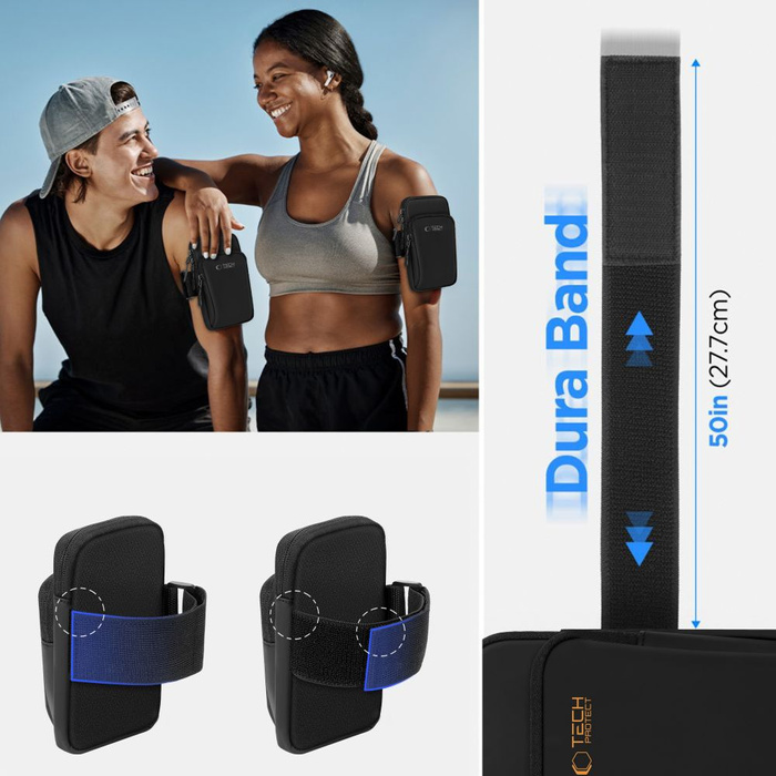 TECH-PROTECT M7 UNIVERSAL SPORT ARMBAND BLACK/ORANGE