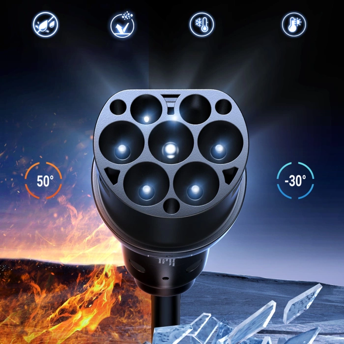 Ugreen EV708 Elektroauto-Ladekabel 32A 22kW 5m IP55 - Schwarz