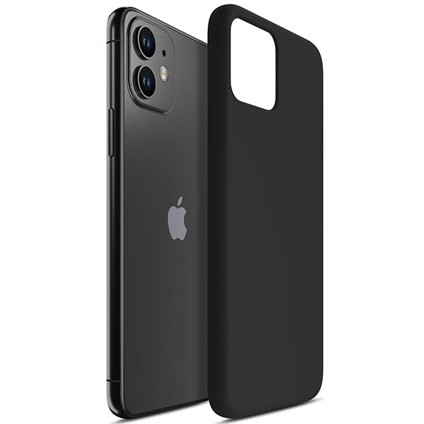 3mk Silicone Case iPhone 11 6,1" nero/nero