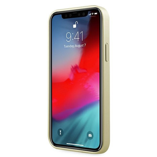Pouzdro gUESS Apple iPhone 12 Pro Max Iridescent GUHCP12LIGLGO Zlaté pevné pouzdro