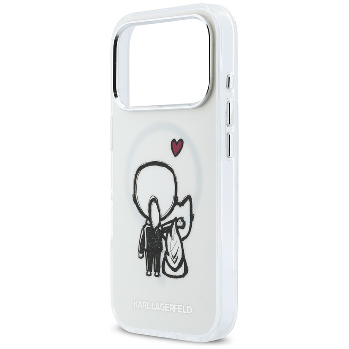 Etui Karl Lagerfeld Karl & Choupette     Back MagSafe do iPhone 17 Pro przezroczysty