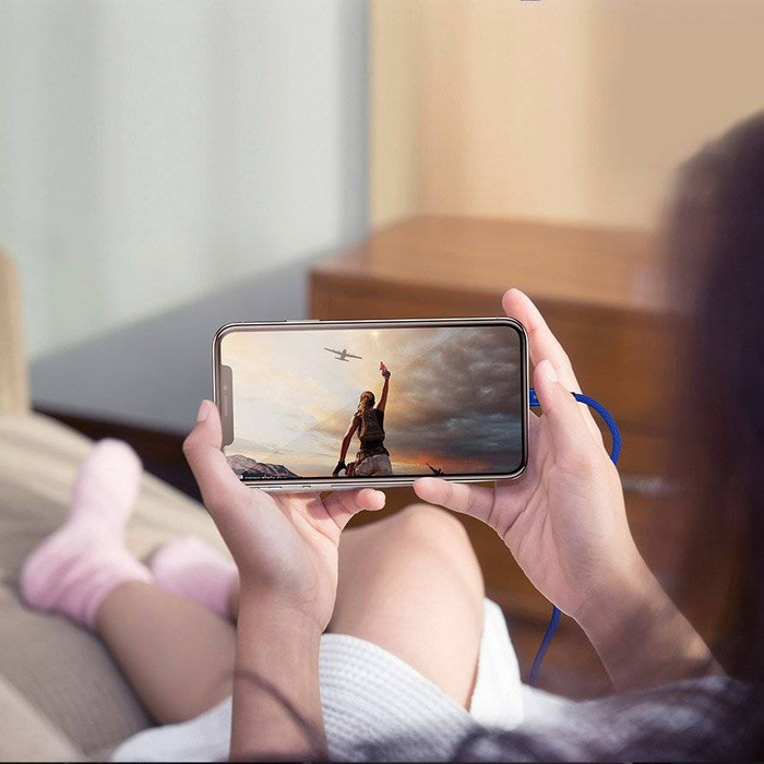 Baseus Yiven Kabel geflochtenes Gewebe USB / Lightning 1.2M schwarz (CALYW-01)