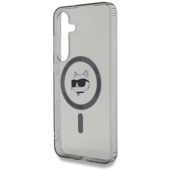 Etui Karl Lagerfeld Button Choupette      Head Printed Logo MagSafe do Samsung Galaxy S25+ czarny