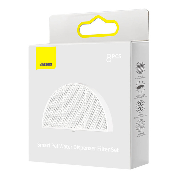 Set de filtros Baseus para comedero inteligente para mascotas (8 uds) blanco (ACLY010002)