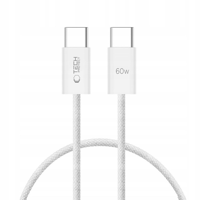 TECH-PROTECT ULTRABOOST CLASSIC TYPE-C CABLE PD60W/3A 25CM WHITE