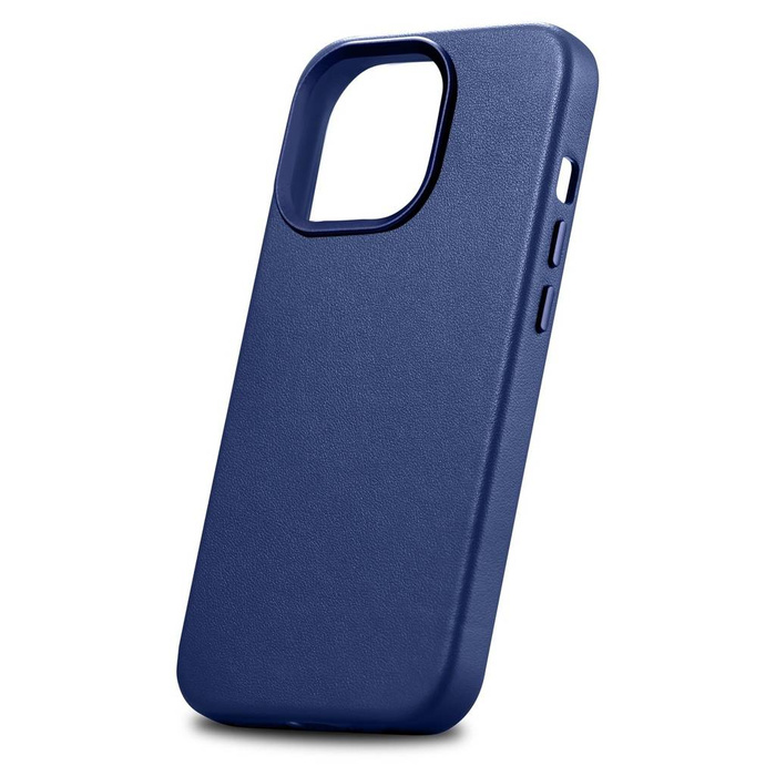 iCarer Case Leather Genuine Leather Case Cover for iPhone 14 Pro Blue (WMI14220706-BU) (MagSafe Compatible)