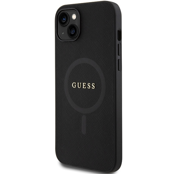 Hülle Guess GUHMP15MPSAHMCK iPhone 15 Plus 6,7" schwarz/schwarz hartcase Saffiano MagSafe Case