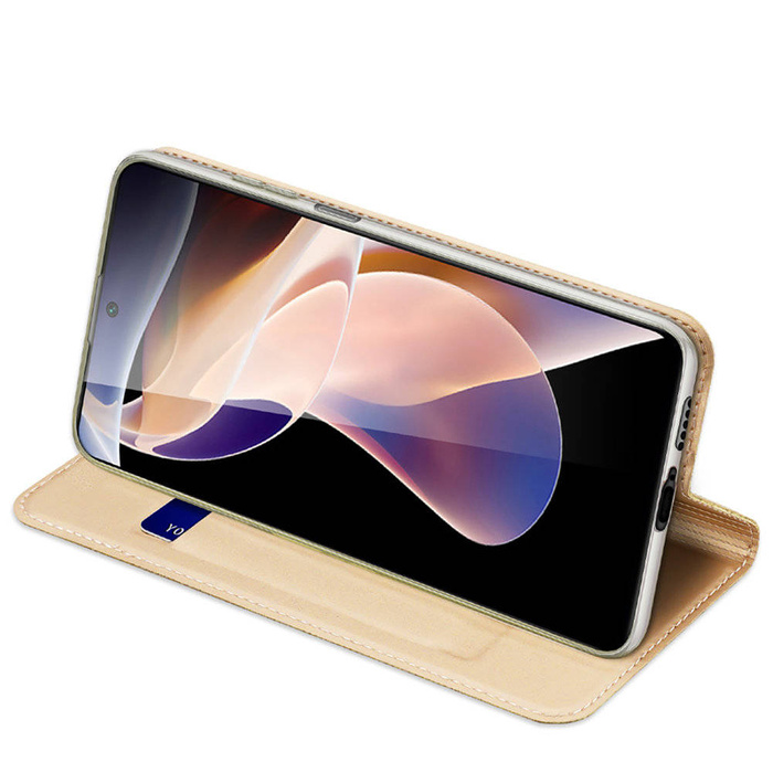 Dux Ducis Skin Pro étui avec flip cover Xiaomi Redmi Note 11 Pro+ 5G (Chine) / 11 Pro 5G (Chine) / Mi11i HyperCharge / POCO X4 NFC or