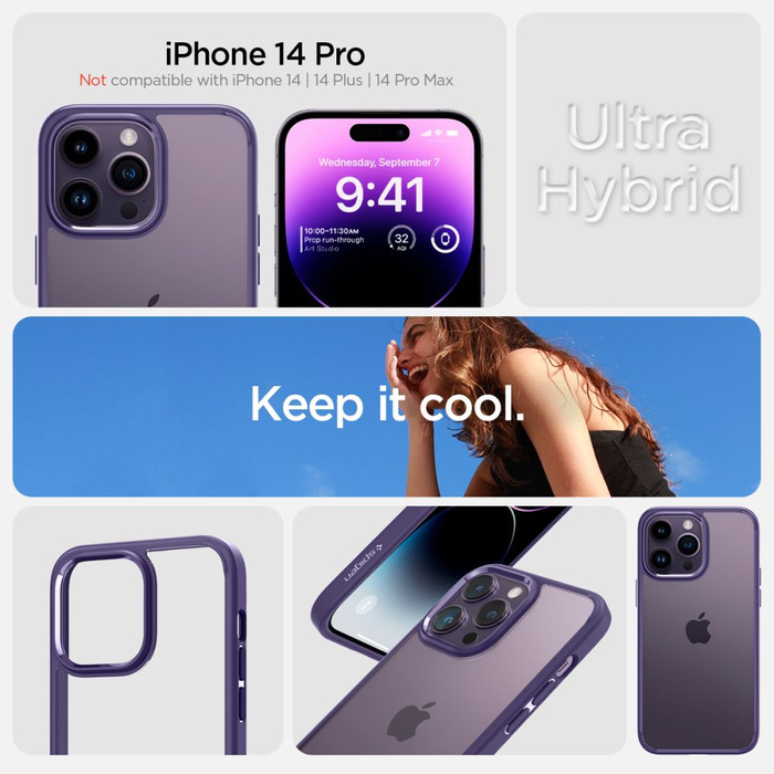 Spigen Ultra Hybrid IPhone 14 PRO DEEP PURPLE
