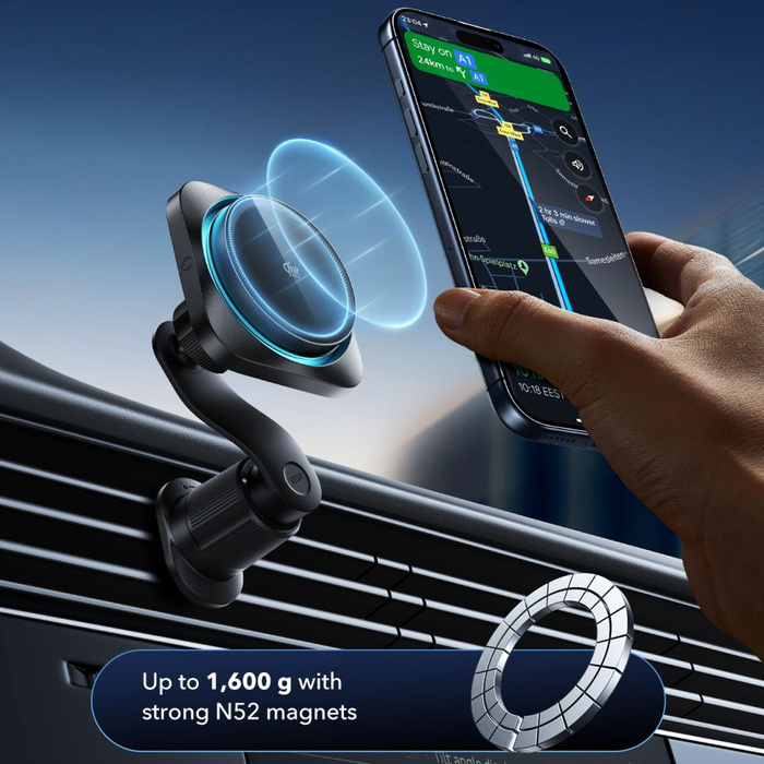 ESR OMNILOCK CRYOBOOST MagNETIC MagSafe VENT CAR MOUNT WIRLESSS LADEGERÄT QI2.2 25W SCHWARZ