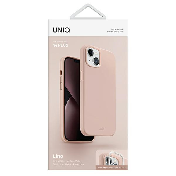 UNIQ hülle Lino iPhone 14 Plus 6,7" rosa/rosa
