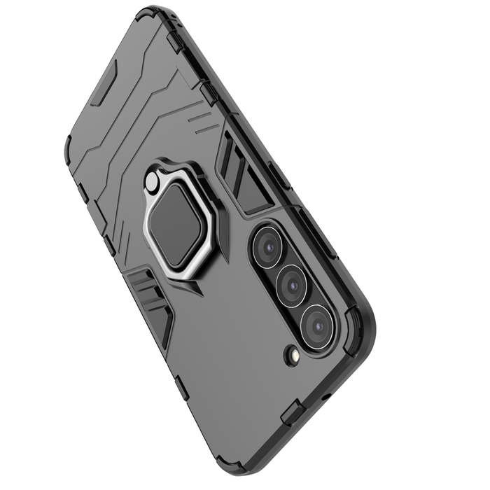Ring Armor case for Samsung Galaxy S23+ armored cover magnetic holder ring black