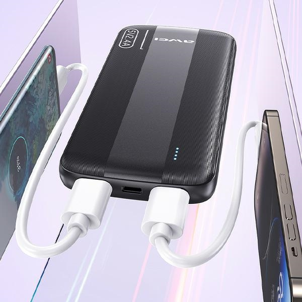 AWEI PowerBank P20K 10000mAh czarny/black