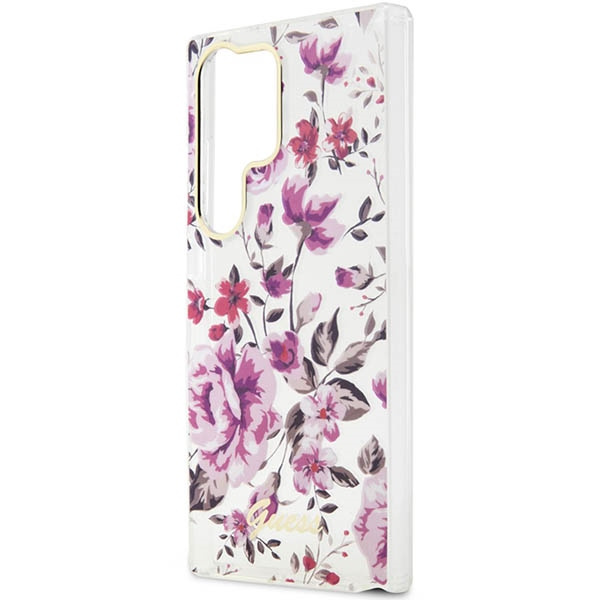 Hülle Guess Guhcs23lhcfwst S23 Ultra S918 Weiß/Weiß Hardcase Flower Kollektion Case