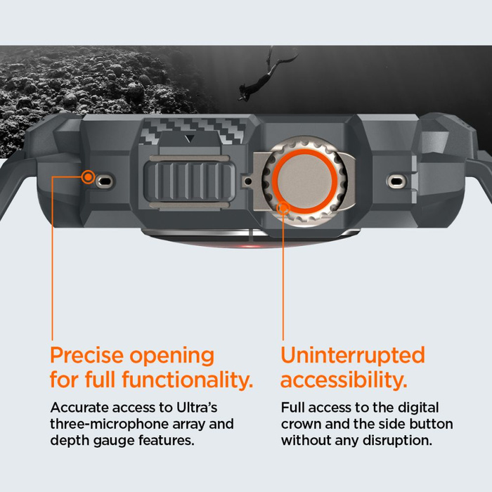 Armband Spigen Rugged Armor "pro" Apple Watch Ultra 1 / 2 (49 Mm) Dunkelgrau