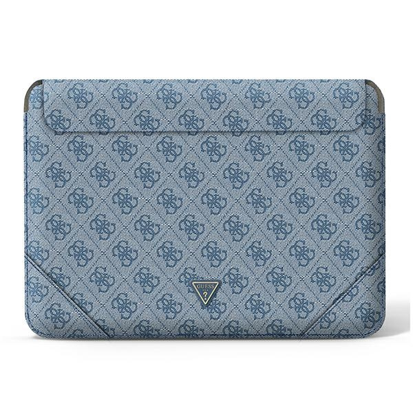 Pouzdro GUESS Laptop 16 Sleeve 4G Uptown Triangle Logo Blue Case