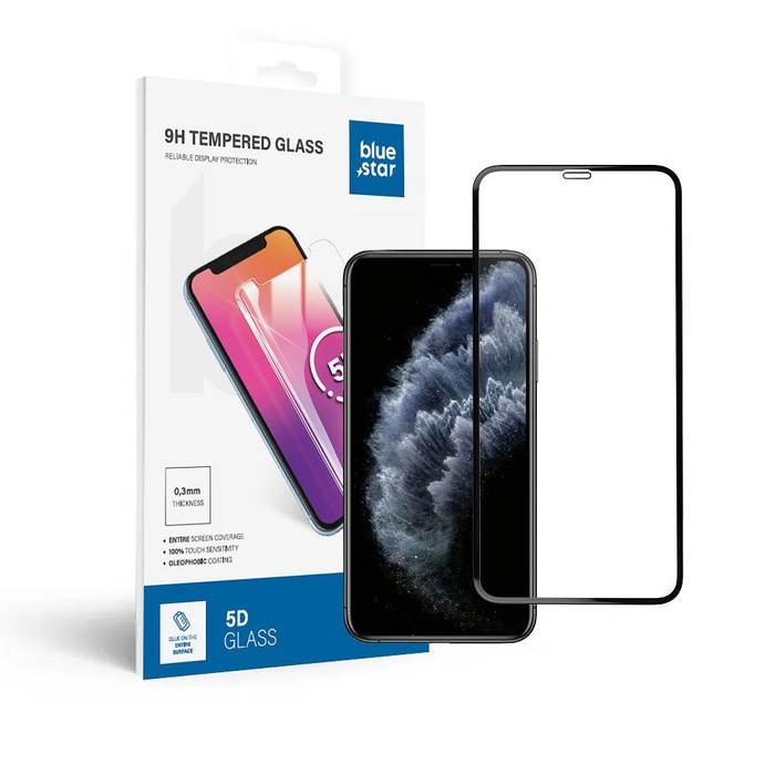 Szkło hartowane do iPhone XS MAX / 11 PRO MAX (full glue) Blue Star 5D czarne