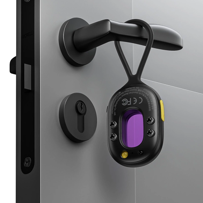 Baseus Heyo Series II Versteckter Kameradetektor mit Alarm und Mini-Taschenlampe + Baseus Simple USB-A - USB-C Kabel - Schwarz