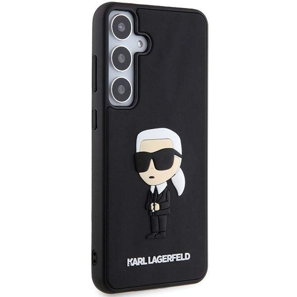 Etui Karl Lagerfeld KLHCS24S3DRKINK Samsung Galaxy S24 S921 czarny/black hardcase 3D Rubber Ikonik Case