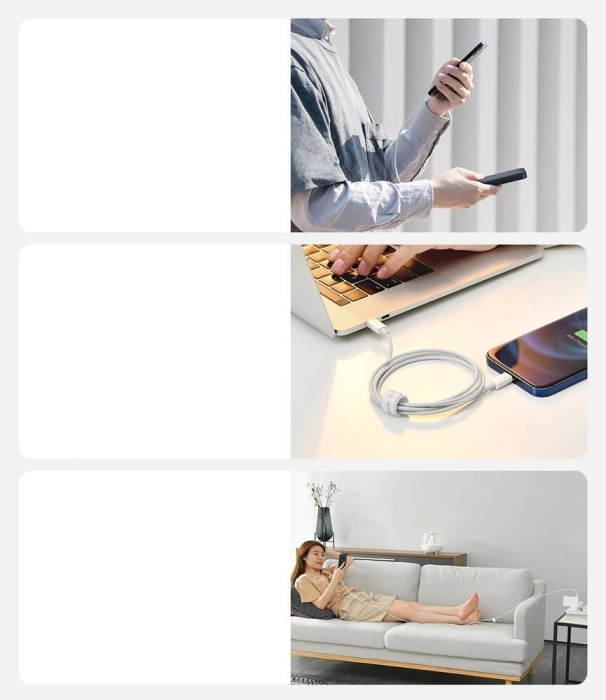 Baseus Superior Series USB-C / Lightning PD 20W 1 m cable - white