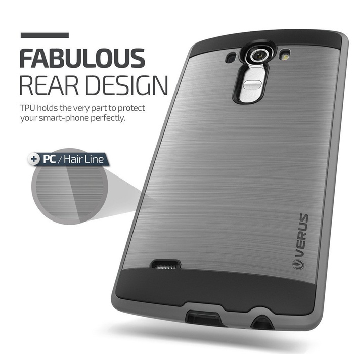 Coque LG G4 VERUS Verge Acier Argent comme Spigen SGP Cover