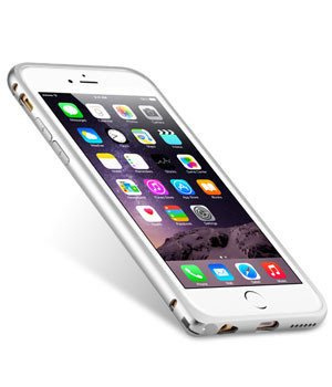 Telefontok iPhone 6 6S MELKCO fém lökhárító SILVER+ fólia