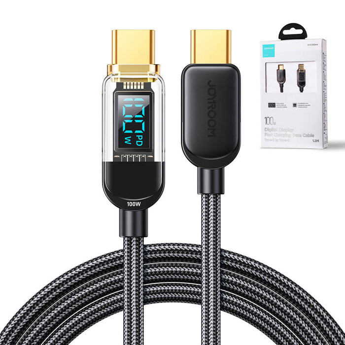 Joyroom USB C - Cavo USB C 100W per ricarica rapida e trasferimento dati 1,2 m nero (S-CC100A4)