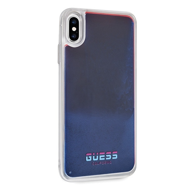 Coque GUESS Apple iPhone Xs Max California Glow In The Dark Blue Hardcase