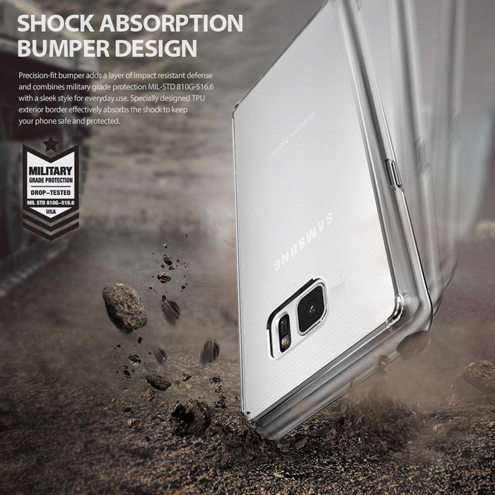 Coque RINGKE Fusion Samsung Galaxy Note 7 Crystal Clear