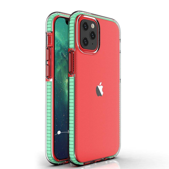 Jarní Case gelový kryt pouzdro s barevným rámečkem pro iPhone 13 mini mint
