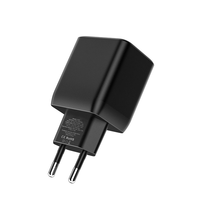 TECH-PROTECT C35W 2-PORT NETZWERK-LADEGERÄT PD35W SCHWARZ