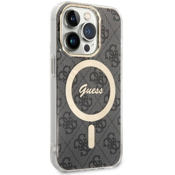Coque Guess GUHMP14LH4STK iPhone 14 Pro 6.1" noir/noircase 4G MagSafe Case