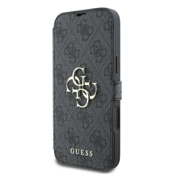 Etui Guess iPhone 16 Plus 6.7" czarny/black book 4G Metal Logo