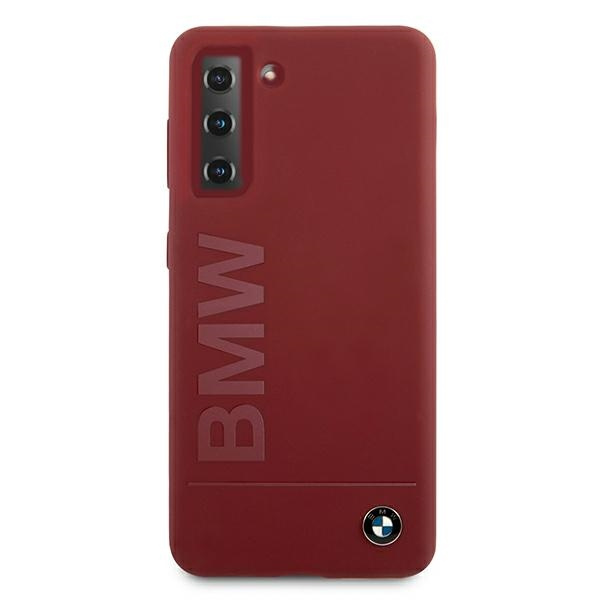 Coque BMW Samsung Galaxy S21 Silicone Signature Logo BMHCS21SSLBLRE Red Hardcase
