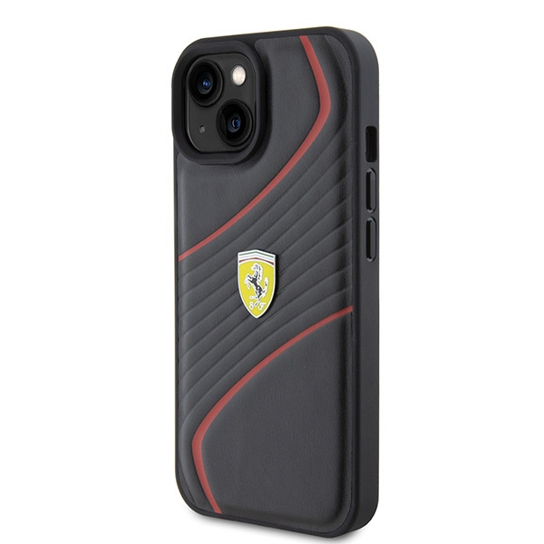 Coque Ferrari FEHCP15SPTWK iPhone 15 6.1" noir/noircase Twist Metal Logo Case