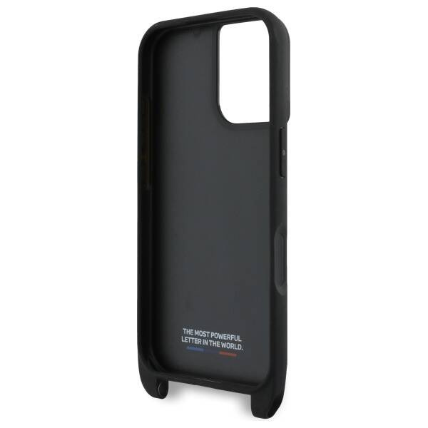Funda BMW iPhone 16 negro/negro durocase M Edition Carbon Stripe &amp; Strap