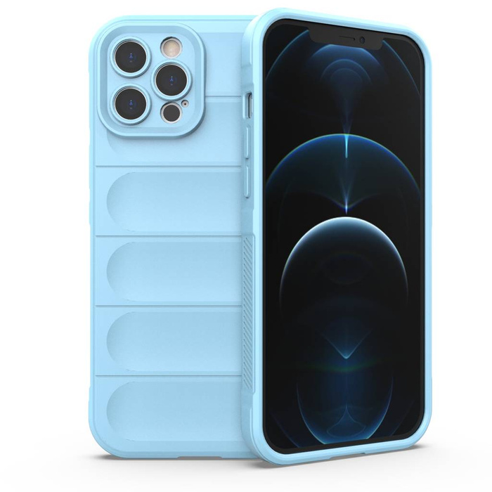 Magic Shield Case Hülle für iPhone 12 Pro Max flexible Panzerhülle hellblau
