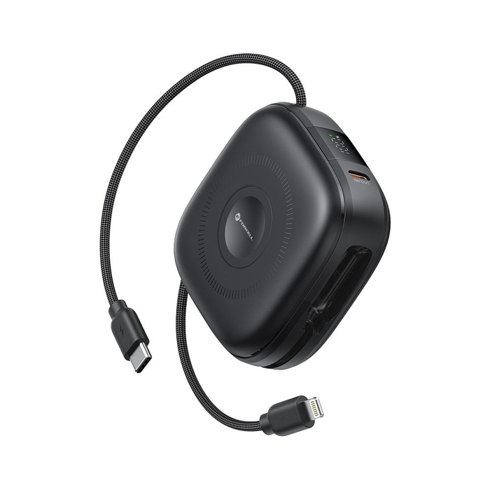 Powerbank zgodny z MagSafe Forcell F-Energy F10K5 PD3.1 QC3.0 3A 22,5W 10000 mAh kompatybilny z Apple Watch czarny 0INT