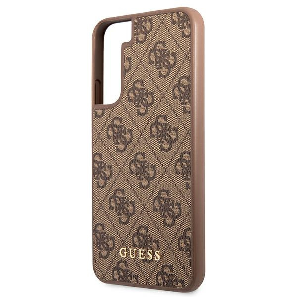 Hülle Hülle Samsung Galaxy S22 4G Metal Gold Logo Brown Hardcase