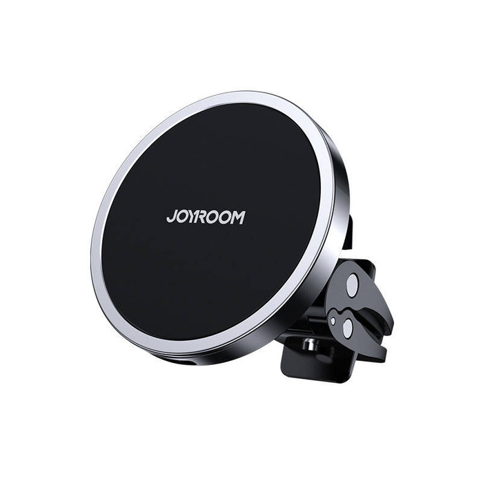 Car Joyroom support mag netic wireless inductive chargeur Qi 15 W (compatible avec MagSafe à iPhone) noir (JR-ZS240)