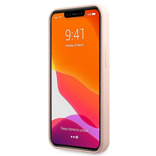 Pouzdro KARL LAGERFELD Apple iPhone 13 13 Pro silikonové Karl &amp; Choupette světle růžové pevné pouzdro