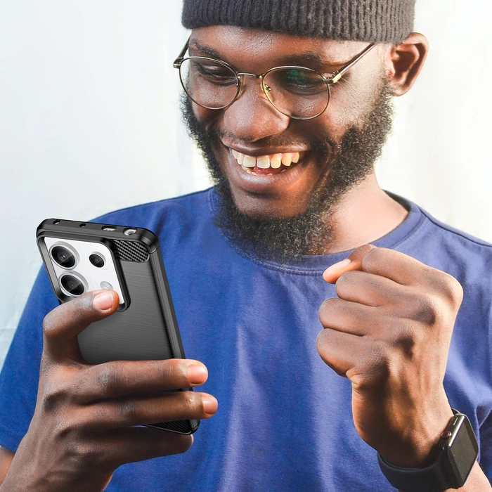 Karbonové pouzdro pro Xiaomi Redmi Note 13 Pro - černé