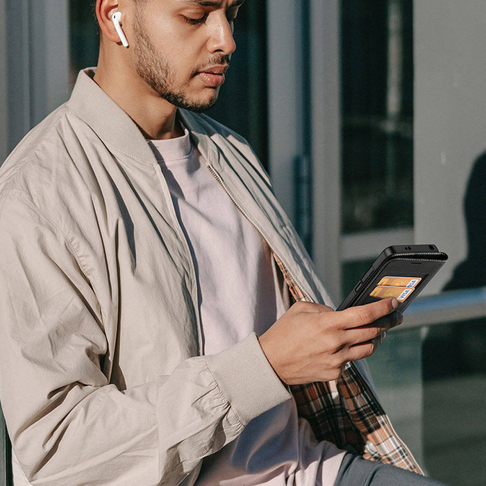 Funda Dux Ducis Skin X2 para Xiaomi Redmi Note 12 5G / Poco X5 5G Funda Flip Wallet Stand Marrón