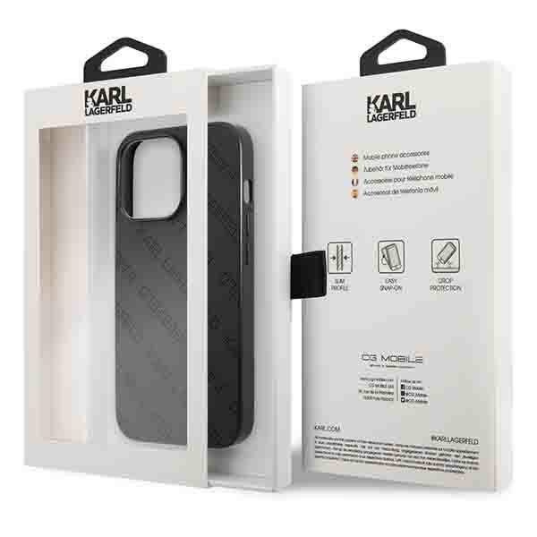 Karl Lagerfeld KLHCP13LPTLK iPhone 13 Pro / 13 6.1" hardcase schwarz/schwarz Perforated Allover