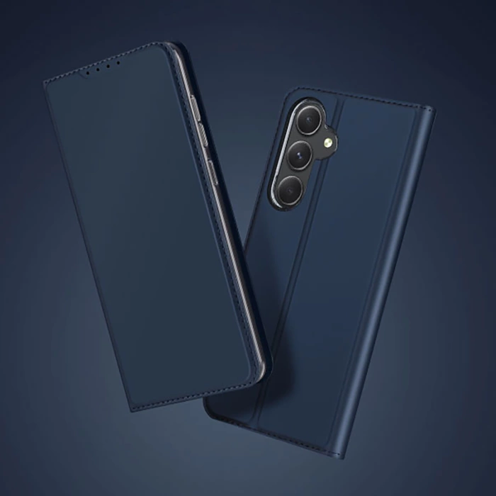 Dux Ducis Skin Pro Hülle für Samsung Galaxy A55 5G mit Klappdeckel und Kartenfach - Blau