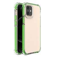 Pružný Armor gelový elastický pancéřový kryt s barevným rámečkem pro iPhone 12 mini green