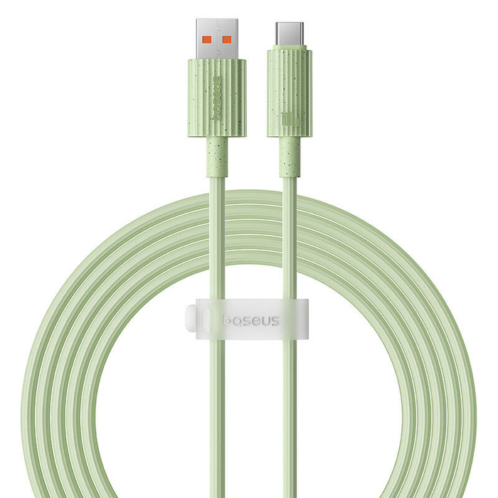 Kabel szybko ładujący Baseus USB do USB-C Habitat Series 100W, 2m (zielony)